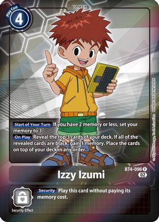 Izzy Izumi (Alternate Art) (BT4-096) - Starter Deck 13: Ragnaloardmon Foil - Premium Digimon Single from Bandai - Just $0.08! Shop now at Game Crave Tournament Store