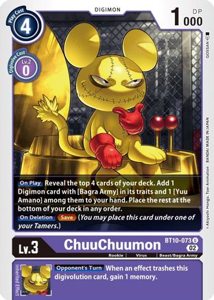 ChuuChuumon (BT10-073) - Xros Encounter - Premium Digimon Single from Bandai - Just $0.08! Shop now at Game Crave Tournament Store