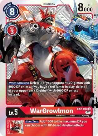 WarGrowlmon (Xros Encounter Pre-Release) (EX2-010) - Digital Hazard Foil - Premium Digimon Single from Bandai - Just $1.80! Shop now at Game Crave Tournament Store