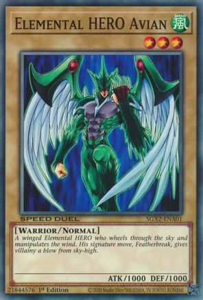 Elemental HERO Avian (SGX2-ENA01) - Speed Duel GX: Midterm Paradox 1st Edition - Premium Yugioh Single from Konami - Just $0.25! Shop now at Game Crave Tournament Store
