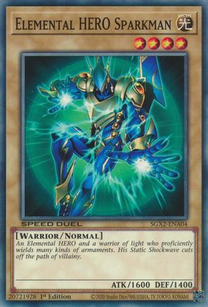 Elemental HERO Sparkman (SGX2-ENA04) - Speed Duel GX: Midterm Paradox 1st Edition - Premium Yugioh Single from Konami - Just $0.25! Shop now at Game Crave Tournament Store