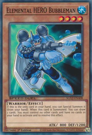 Elemental HERO Bubbleman (SGX2-ENA08) - Speed Duel GX: Midterm Paradox 1st Edition - Premium Yugioh Single from Konami - Just $0.25! Shop now at Game Crave Tournament Store