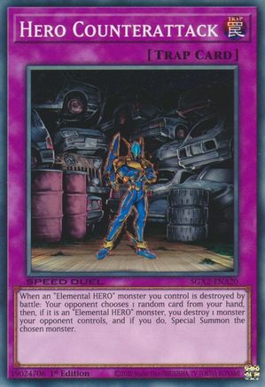 Hero Counterattack (SGX2-ENA20) - Speed Duel GX: Midterm Paradox 1st Edition - Premium Yugioh Single from Konami - Just $0.25! Shop now at Game Crave Tournament Store