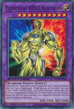 Elemental HERO Electrum (SGX2-ENA22) - Speed Duel GX: Midterm Paradox 1st Edition - Premium Yugioh Single from Konami - Just $0.25! Shop now at Game Crave Tournament Store