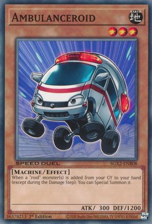 Ambulanceroid (SGX2-ENB08) - Speed Duel GX: Midterm Paradox 1st Edition - Premium Yugioh Single from Konami - Just $0.25! Shop now at Game Crave Tournament Store