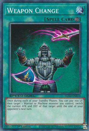 Weapon Change (SGX2-ENB14) - Speed Duel GX: Midterm Paradox 1st Edition - Premium Yugioh Single from Konami - Just $0.25! Shop now at Game Crave Tournament Store