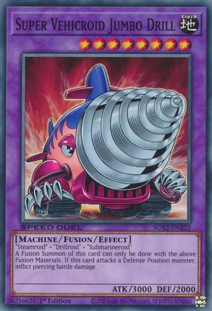 Super Vehicroid Jumbo Drill (SGX2-ENB22) - Speed Duel GX: Midterm Paradox 1st Edition - Premium Yugioh Single from Konami - Just $0.25! Shop now at Game Crave Tournament Store