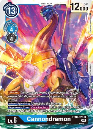 Cannondramon (BT10-028) - Xros Encounter - Premium Digimon Single from Bandai - Just $0.25! Shop now at Game Crave Tournament Store