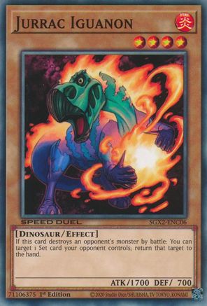 Jurrac Iguanon (SGX2-ENC06) - Speed Duel GX: Midterm Paradox 1st Edition - Premium Yugioh Single from Konami - Just $0.25! Shop now at Game Crave Tournament Store