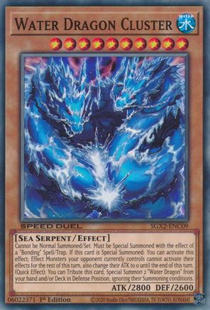 Water Dragon Cluster (SGX2-ENC09) - Speed Duel GX: Midterm Paradox 1st Edition - Premium Yugioh Single from Konami - Just $0.25! Shop now at Game Crave Tournament Store