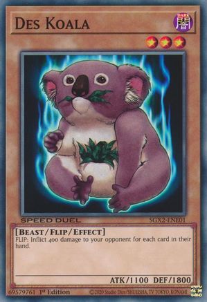 Des Koala (SGX2-ENE01) - Speed Duel GX: Midterm Paradox 1st Edition - Premium Yugioh Single from Konami - Just $0.08! Shop now at Game Crave Tournament Store