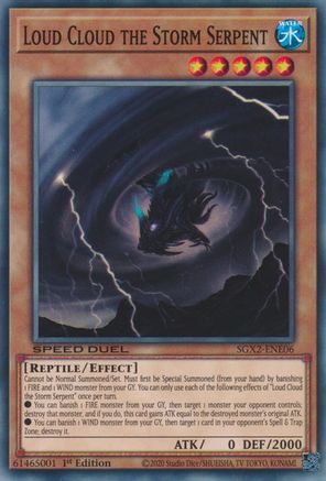 Loud Cloud the Storm Serpent (SGX2-ENE06) - Speed Duel GX: Midterm Paradox 1st Edition - Premium Yugioh Single from Konami - Just $0.25! Shop now at Game Crave Tournament Store