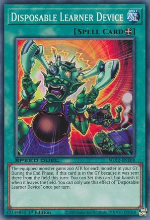 Disposable Learner Device (SGX2-ENE08) - Speed Duel GX: Midterm Paradox 1st Edition - Premium Yugioh Single from Konami - Just $0.08! Shop now at Game Crave Tournament Store
