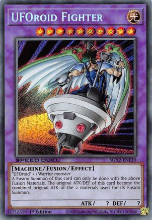 UFOroid Fighter (Secret Rare) (SGX2-ENE10) - Speed Duel GX: Midterm Paradox 1st Edition - Premium Yugioh Single from Konami - Just $0.25! Shop now at Game Crave Tournament Store
