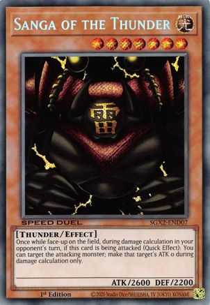 Sanga of the Thunder (Secret Rare) (SGX2-END07) - Speed Duel GX: Midterm Paradox 1st Edition - Premium Yugioh Single from Konami - Just $0.16! Shop now at Game Crave Tournament Store