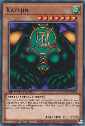 Kazejin (SGX2-END08) - Speed Duel GX: Midterm Paradox 1st Edition - Premium Yugioh Single from Konami - Just $0.25! Shop now at Game Crave Tournament Store