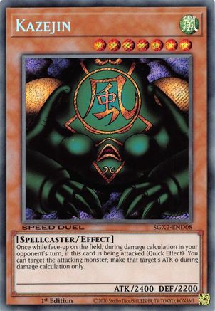 Kazejin (Secret Rare) (SGX2-END08) - Speed Duel GX: Midterm Paradox 1st Edition - Premium Yugioh Single from Konami - Just $0.43! Shop now at Game Crave Tournament Store