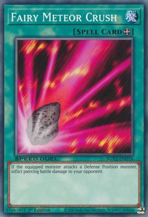 Fairy Meteor Crush (SGX2-END16) - Speed Duel GX: Midterm Paradox 1st Edition - Premium Yugioh Single from Konami - Just $0.25! Shop now at Game Crave Tournament Store