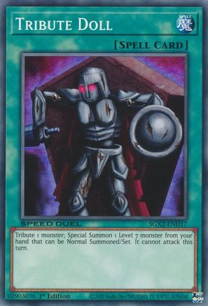 Tribute Doll (SGX2-END17) - Speed Duel GX: Midterm Paradox 1st Edition - Premium Yugioh Single from Konami - Just $0.25! Shop now at Game Crave Tournament Store