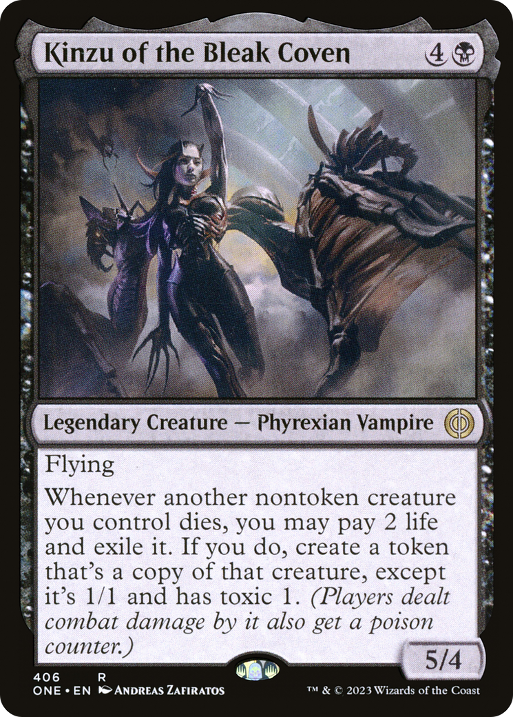 Kinzu of the Bleak Coven (ONE-406) - Phyrexia: All Will Be One Foil - Premium MTG Single from Wizards of the Coast - Just $0.26! Shop now at Game Crave Tournament Store