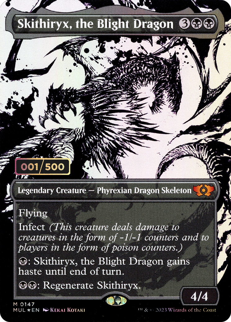 Skithiryx, the Blight Dragon (MUL-147Z) - Multiverse Legends: (Showcase) (Borderless) Foil - Premium MTG Single from Wizards of the Coast - Just $119.99! Shop now at Game Crave Tournament Store