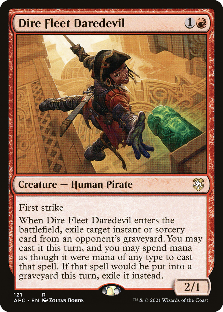 Dire Fleet Daredevil (AFC-121) - Forgotten Realms Commander - Premium MTG Single from Wizards of the Coast - Just $0.25! Shop now at Game Crave Tournament Store