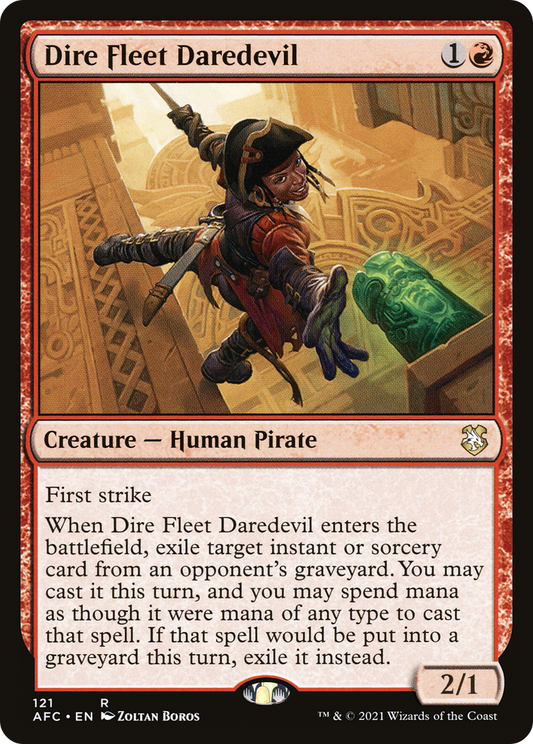Dire Fleet Daredevil (AFC-121) - Forgotten Realms Commander - Premium MTG Single from Wizards of the Coast - Just $0.25! Shop now at Game Crave Tournament Store
