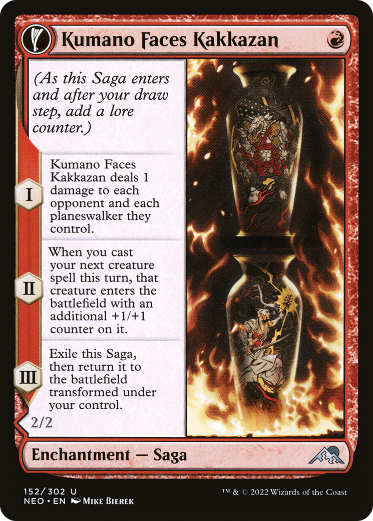 Kumano Faces Kakkazan // Etching of Kumano (NEO-152) - Kamigawa: Neon Dynasty: (fandfc) - Premium MTG Single from Wizards of the Coast - Just $0.08! Shop now at Game Crave Tournament Store