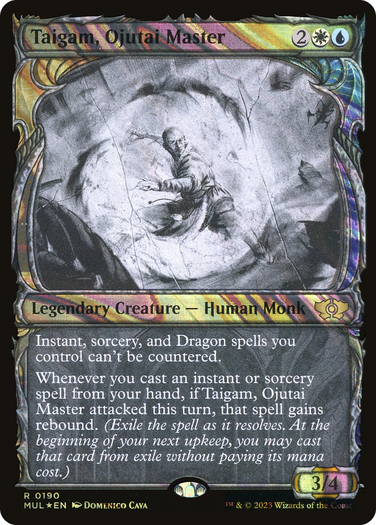 Taigam, Ojutai Master (MUL-190) - Multiverse Legends: (Showcase) Foil - Premium MTG Single from Wizards of the Coast - Just $3.28! Shop now at Game Crave Tournament Store