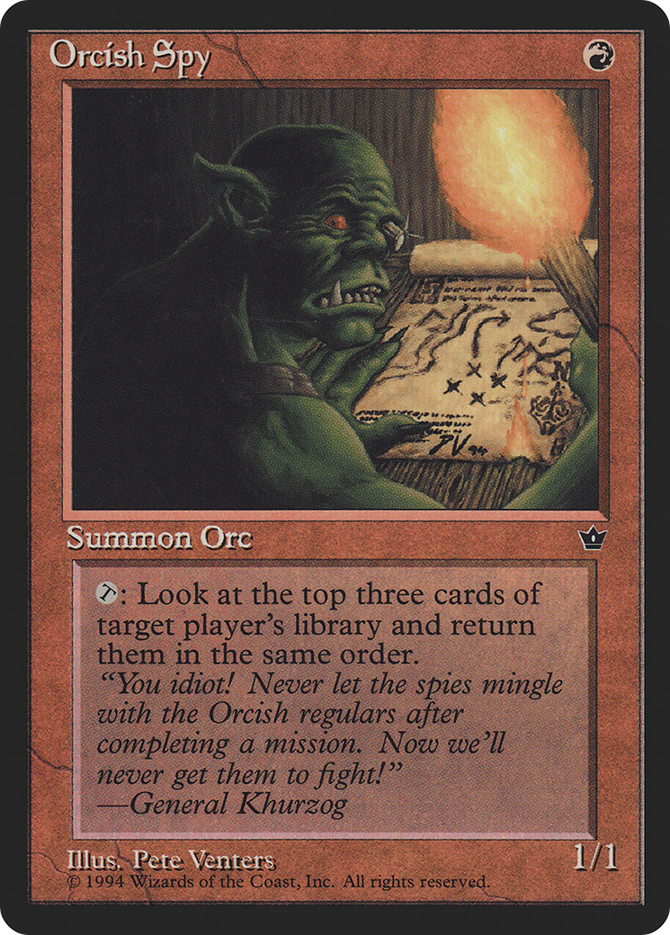 Orcish Spy (FEM-61C) - Fallen Empires - Premium MTG Single from Wizards of the Coast - Just $0.08! Shop now at Game Crave Tournament Store