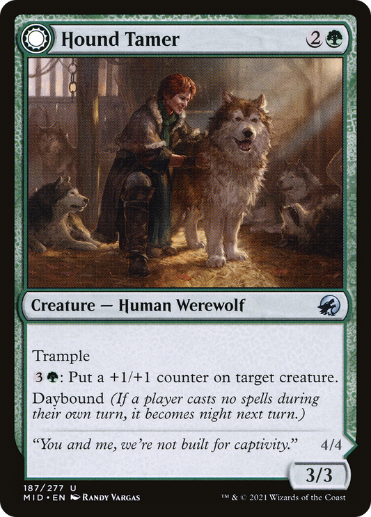 Hound Tamer // Untamed Pup (MID-187) - Innistrad: Midnight Hunt: (Double Faced Transform) - Premium MTG Single from Wizards of the Coast - Just $0.25! Shop now at Game Crave Tournament Store
