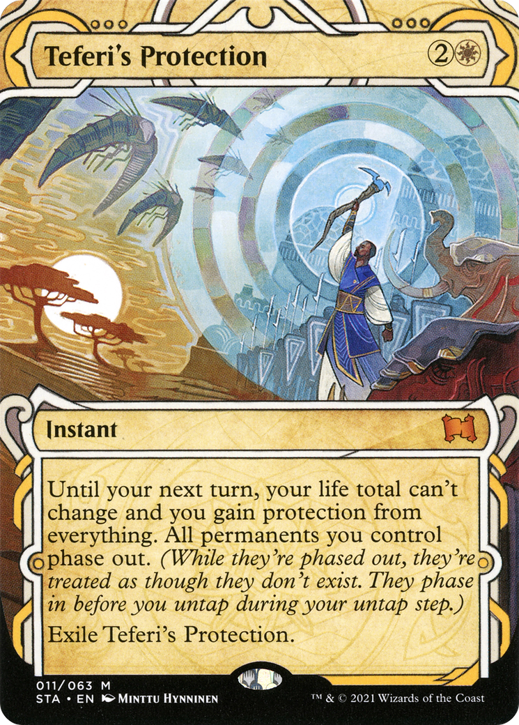 Teferi's Protection (STA-011) - Strixhaven Mystical Archive: (Showcase) (Borderless) - Premium MTG Single from Wizards of the Coast - Just $10.85! Shop now at Game Crave Tournament Store