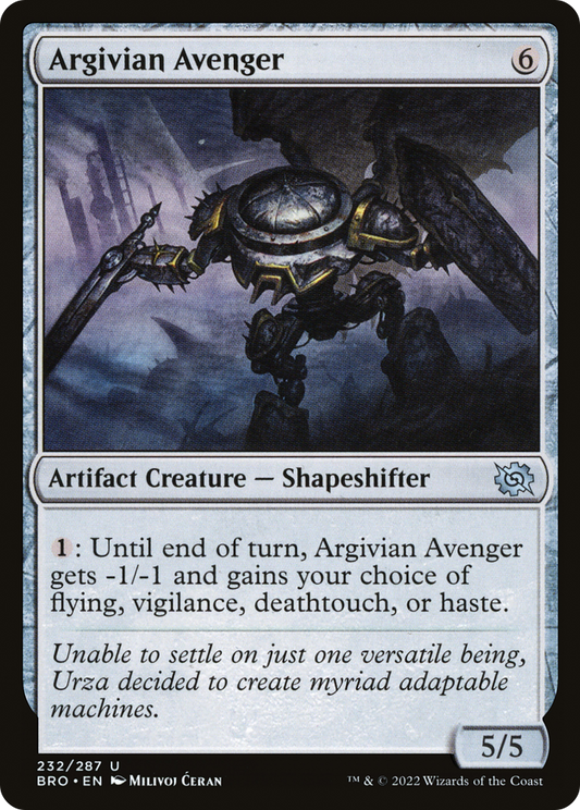 Argivian Avenger (BRO-232) - The Brothers' War - Premium MTG Single from Wizards of the Coast - Just $0.25! Shop now at Game Crave Tournament Store