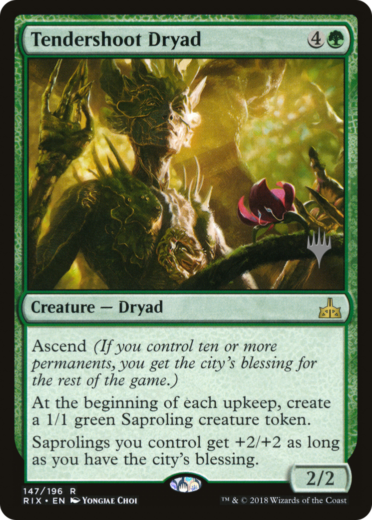 Tendershoot Dryad (PRIX-147P) - Rivals of Ixalan Promos Foil - Premium MTG Single from Wizards of the Coast - Just $11.98! Shop now at Game Crave Tournament Store