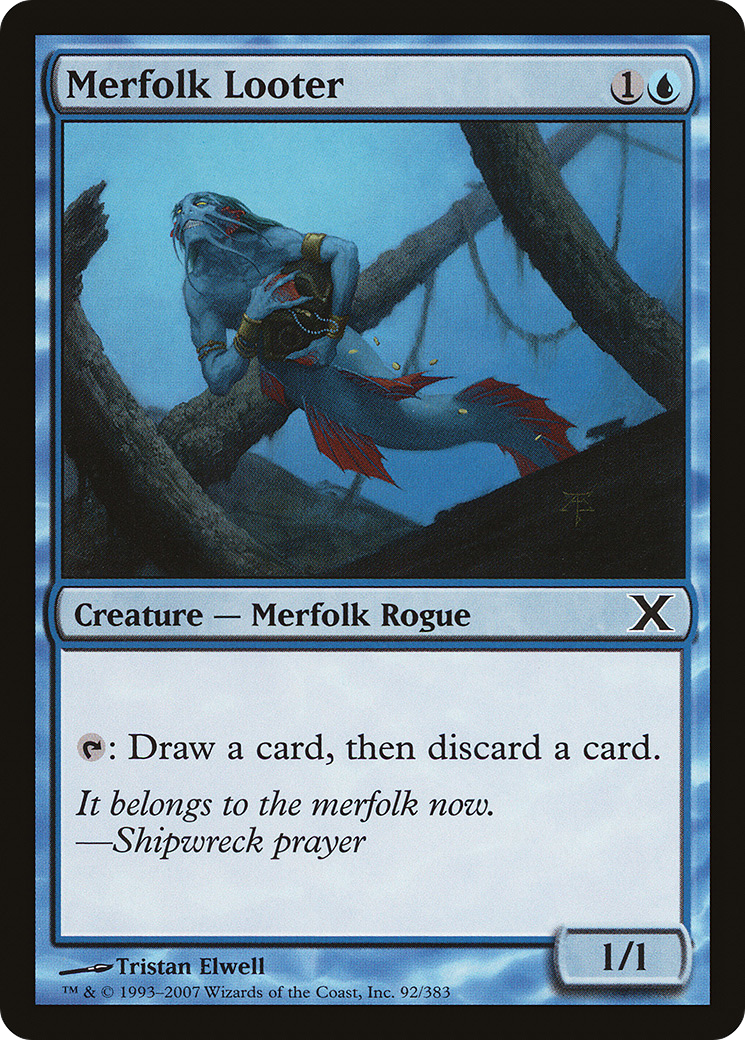 Merfolk Looter (10E-092) - Tenth Edition - Premium MTG Single from Wizards of the Coast - Just $0.25! Shop now at Game Crave Tournament Store
