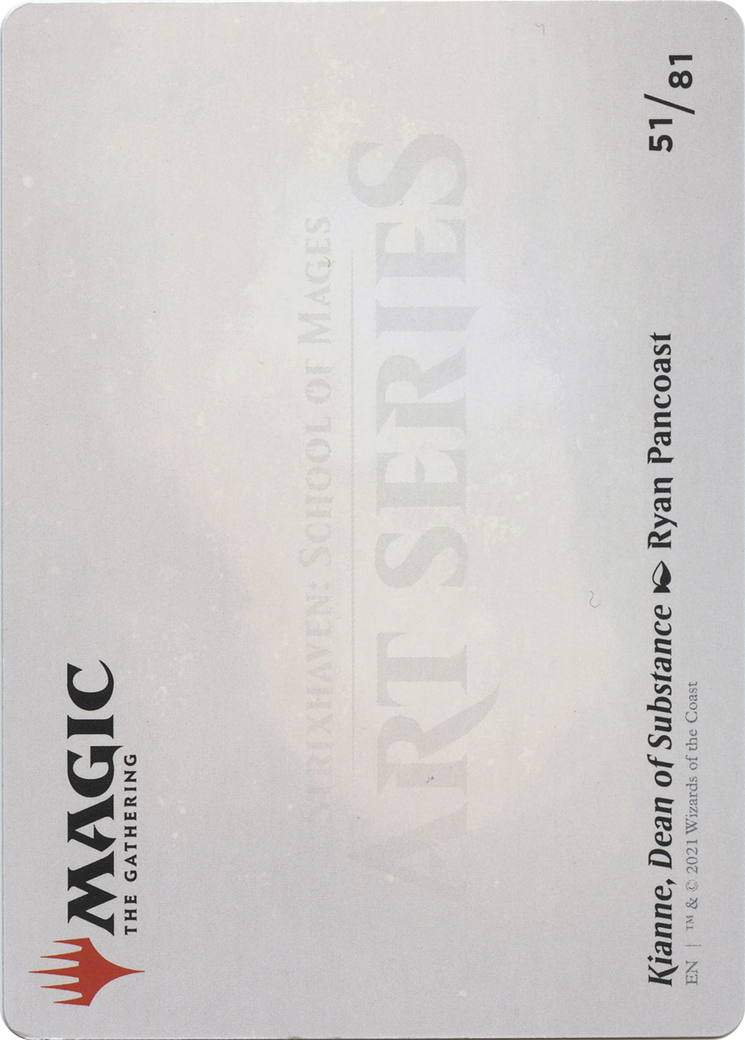 Kianne, Dean of Substance // Kianne, Dean of Substance (ASTX-051) - Strixhaven Art Series (Borderless) Foil - Premium MTG Single from Wizards of the Coast - Just $0! Shop now at Game Crave Tournament Store