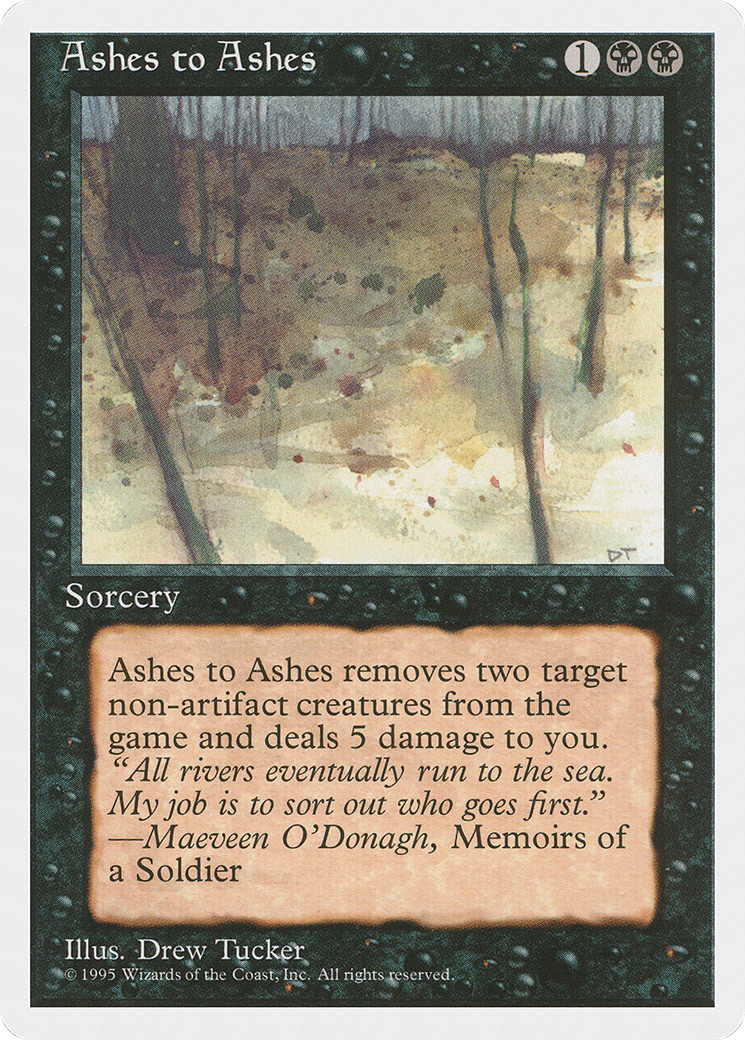 Ashes to Ashes (4ED-119) - Fourth Edition - Premium MTG Single from Wizards of the Coast - Just $0.16! Shop now at Game Crave Tournament Store