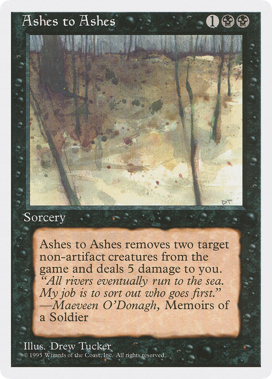 Ashes to Ashes (4ED-119) - Fourth Edition - Premium MTG Single from Wizards of the Coast - Just $0.16! Shop now at Game Crave Tournament Store
