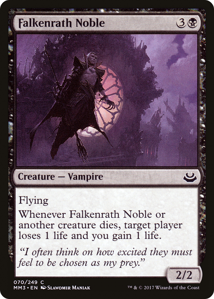 Falkenrath Noble (MM3-070) - Modern Masters 2017 Foil - Premium MTG Single from Wizards of the Coast - Just $0.19! Shop now at Game Crave Tournament Store