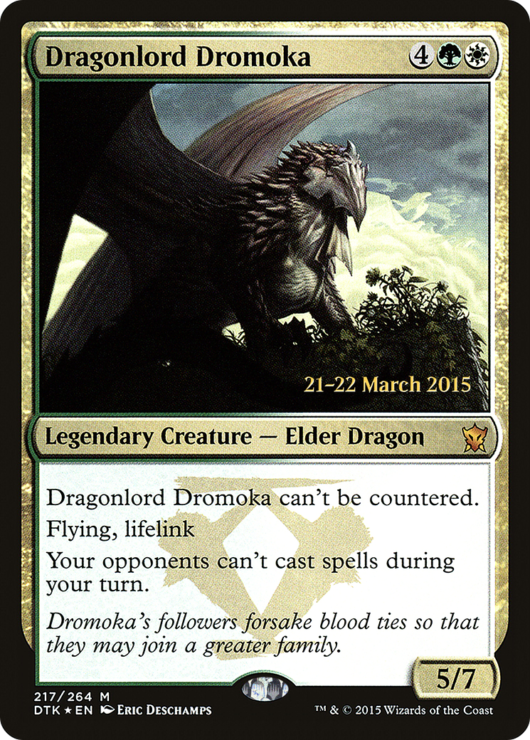 Dragonlord Dromoka (PDTK-217S) - Dragons of Tarkir Promos Foil - Premium MTG Single from Wizards of the Coast - Just $4.04! Shop now at Game Crave Tournament Store