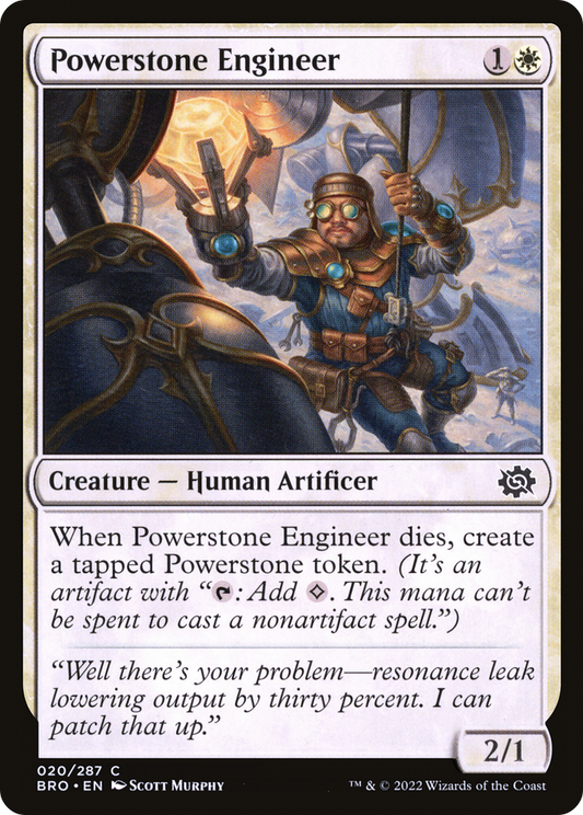 Powerstone Engineer (BRO-020) - The Brothers' War - Premium MTG Single from Wizards of the Coast - Just $0.25! Shop now at Game Crave Tournament Store