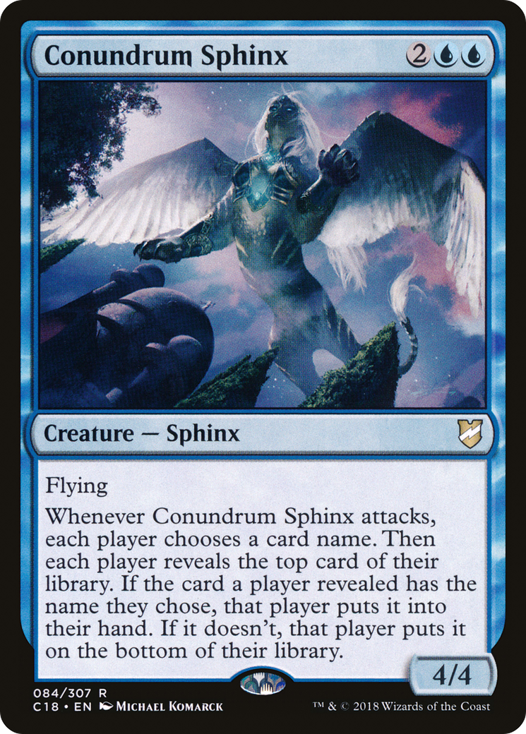 Conundrum Sphinx (C18-084) - Commander 2018 - Premium MTG Single from Wizards of the Coast - Just $0.25! Shop now at Game Crave Tournament Store
