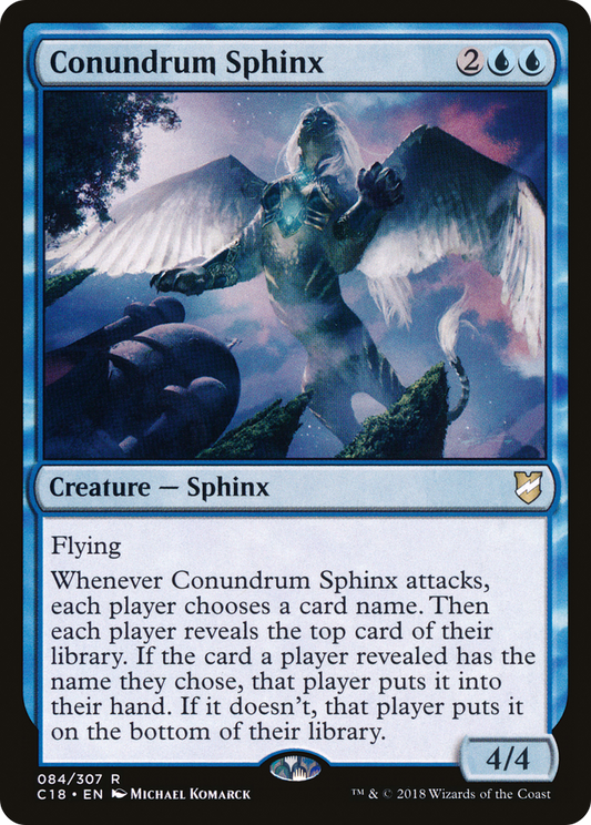 Conundrum Sphinx (C18-084) - Commander 2018 - Premium MTG Single from Wizards of the Coast - Just $0.25! Shop now at Game Crave Tournament Store