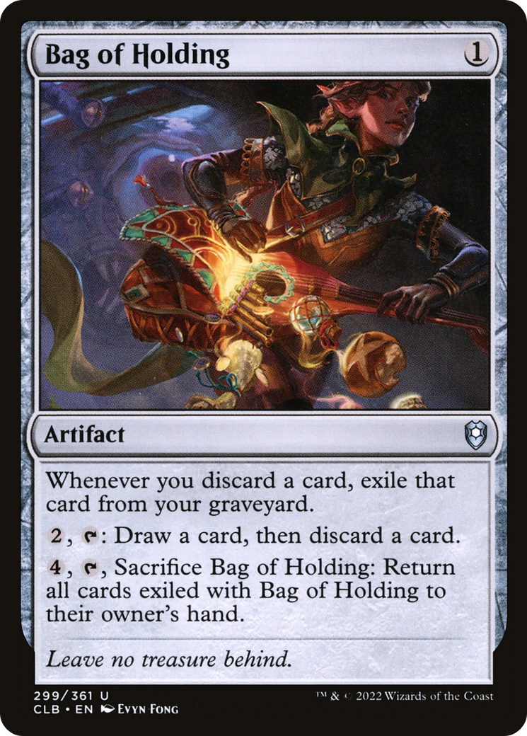 Bag of Holding (CLB-299) - Commander Legends: Battle for Baldur's Gate - Premium MTG Single from Wizards of the Coast - Just $0.08! Shop now at Game Crave Tournament Store