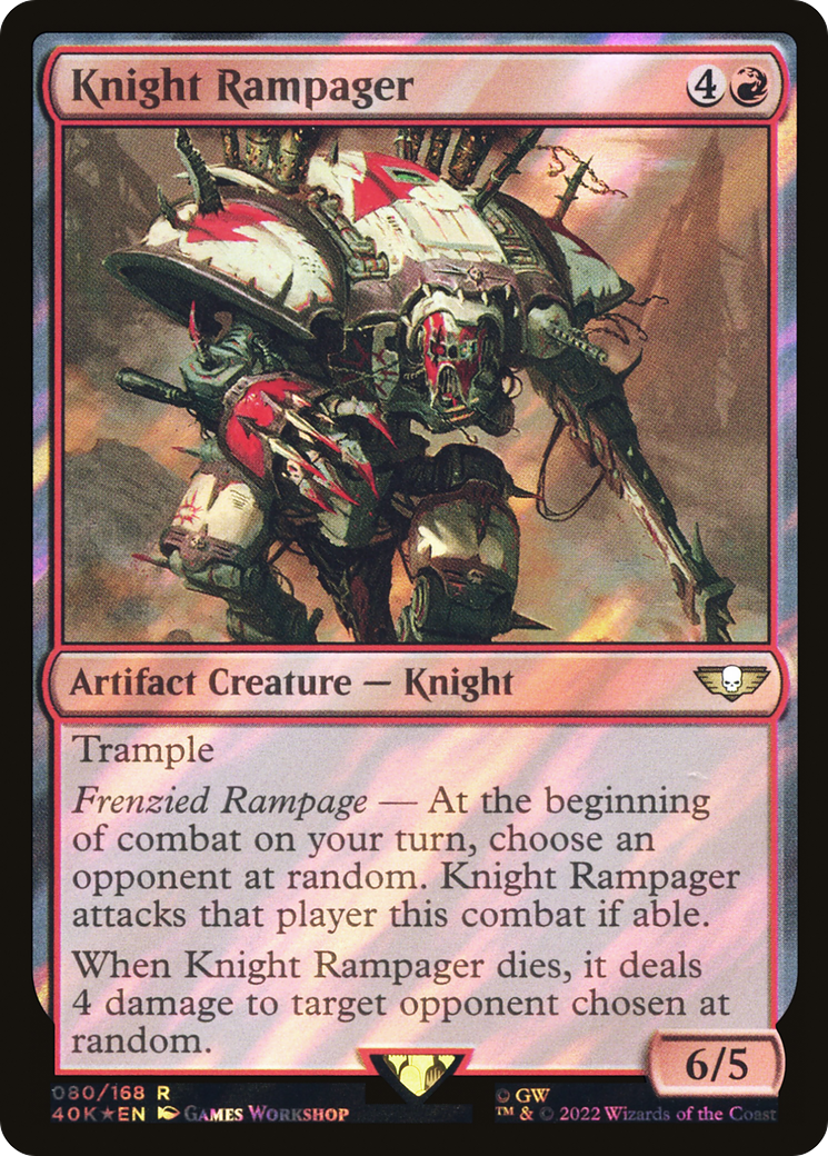 Knight Rampager (40K-80★) - Warhammer 40,000 Commander Foil - Premium MTG Single from Wizards of the Coast - Just $0.08! Shop now at Game Crave Tournament Store