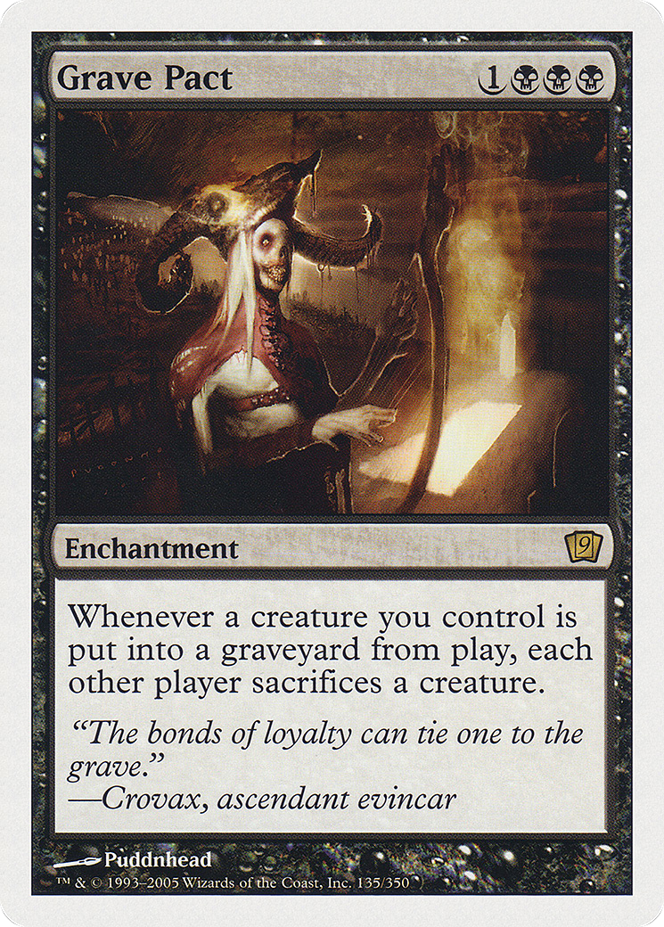 Grave Pact (9ED-135) - Ninth Edition - Premium MTG Single from Wizards of the Coast - Just $3.88! Shop now at Game Crave Tournament Store