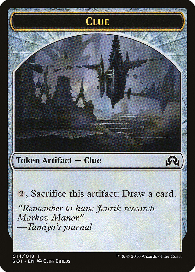 Clue (TSOI-014) - Shadows over Innistrad Tokens - Premium MTG Single from Wizards of the Coast - Just $0.08! Shop now at Game Crave Tournament Store