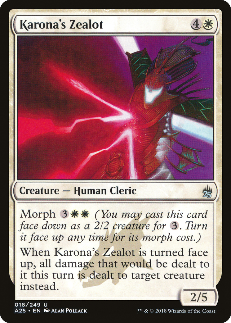 Karona's Zealot (A25-018) - Masters 25 - Premium MTG Single from Wizards of the Coast - Just $0.08! Shop now at Game Crave Tournament Store