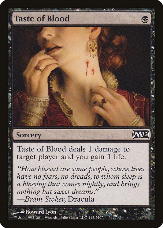 Taste of Blood (M12-113) - Magic 2012 - Premium MTG Single from Wizards of the Coast - Just $0.08! Shop now at Game Crave Tournament Store
