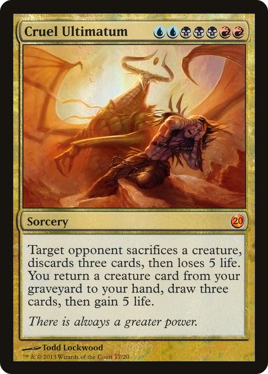 Cruel Ultimatum (V13-017) - From the Vault: Twenty Foil - Premium MTG Single from Wizards of the Coast - Just $0.24! Shop now at Game Crave Tournament Store
